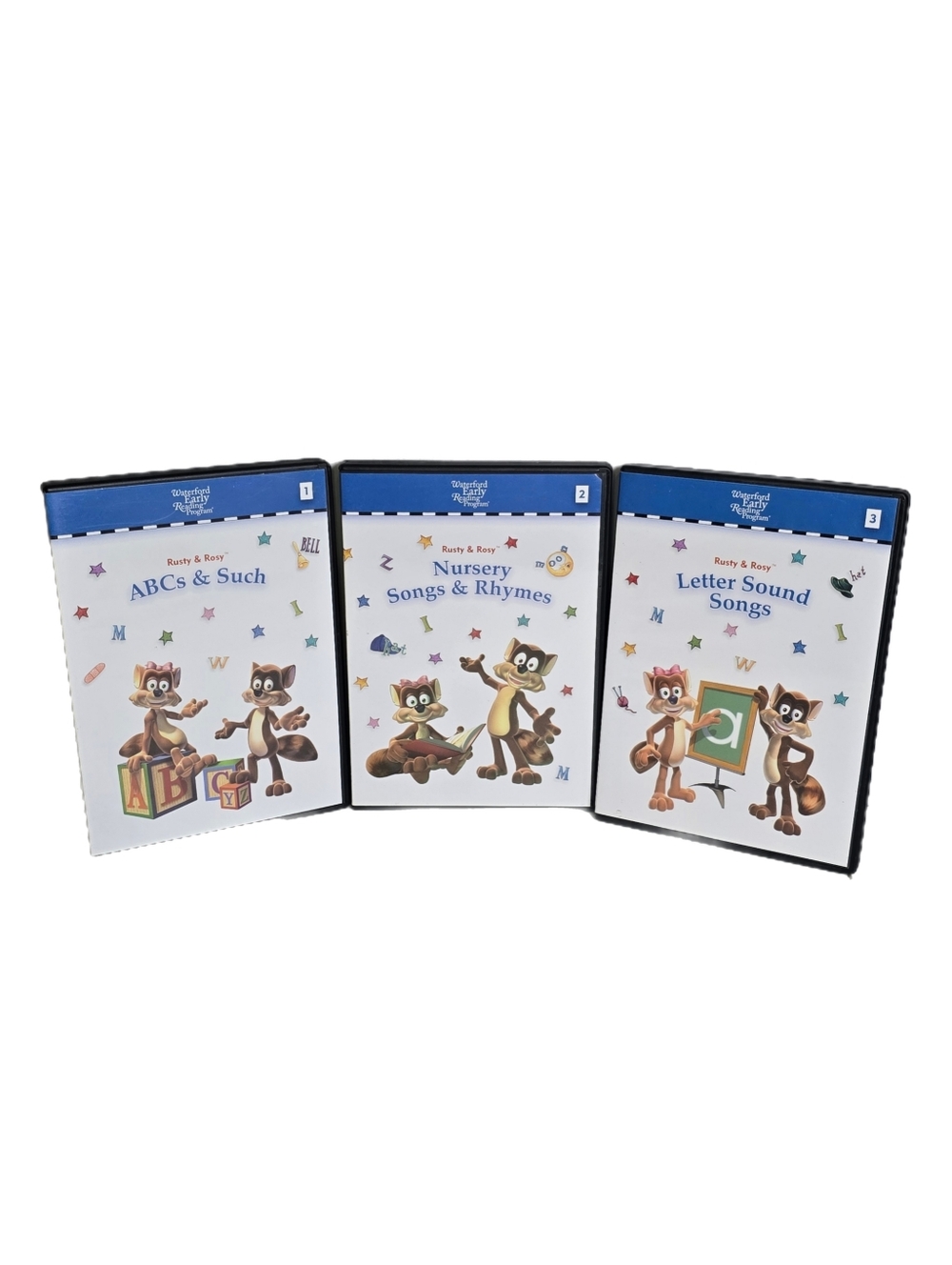Rusty & Rosy DVD Collection Vol. 1-3 Waterford Early Reading Program EUC